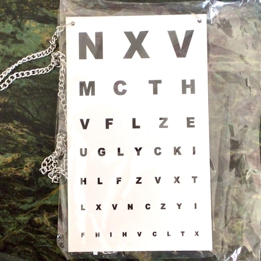 Eye Exam Chart Necklace